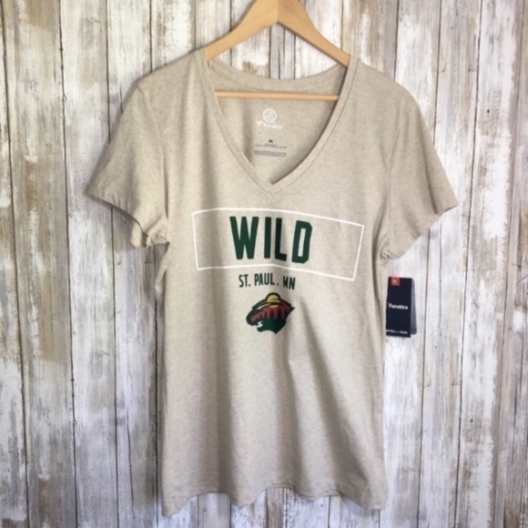NHL Tops - NWT NHL Minnesota Wild Light Beige Tee
